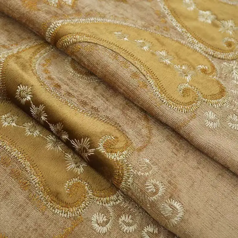 (10008) простые европейские плотные занавески с вышивкой в европейском стиле