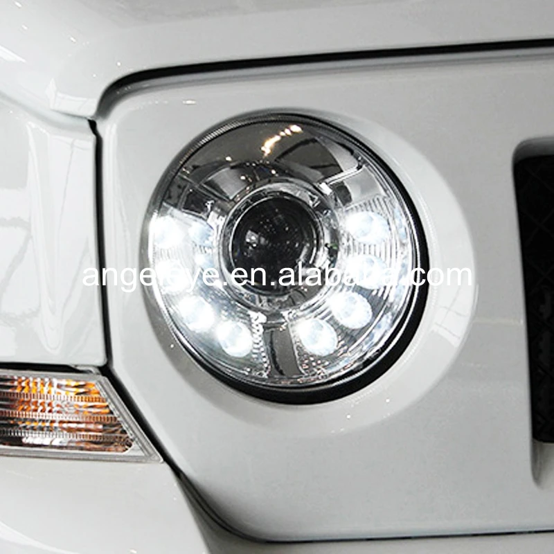 

For Jeep Patriot 2011 To 2014 Year LED Headlights LED Head Lamp Chrome Housing