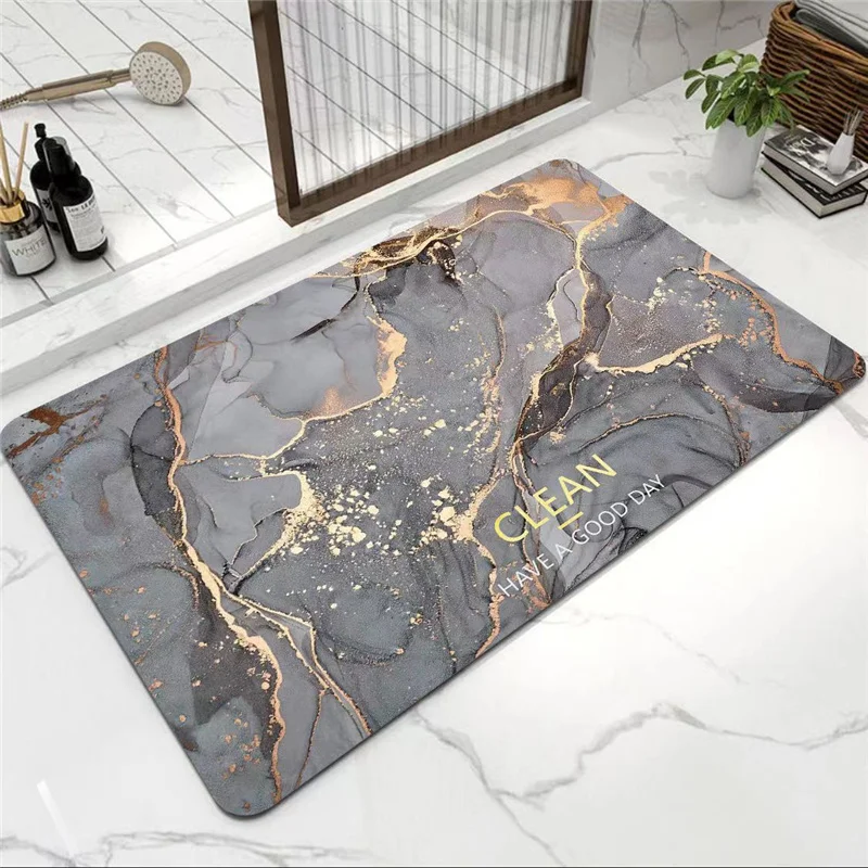 

Super Quick Drying Bath Foot Mat Absorb Water Non-slip Bathroom Rugs And Mat Set Diatom Mud Home WC Bathroom Accessories Sets