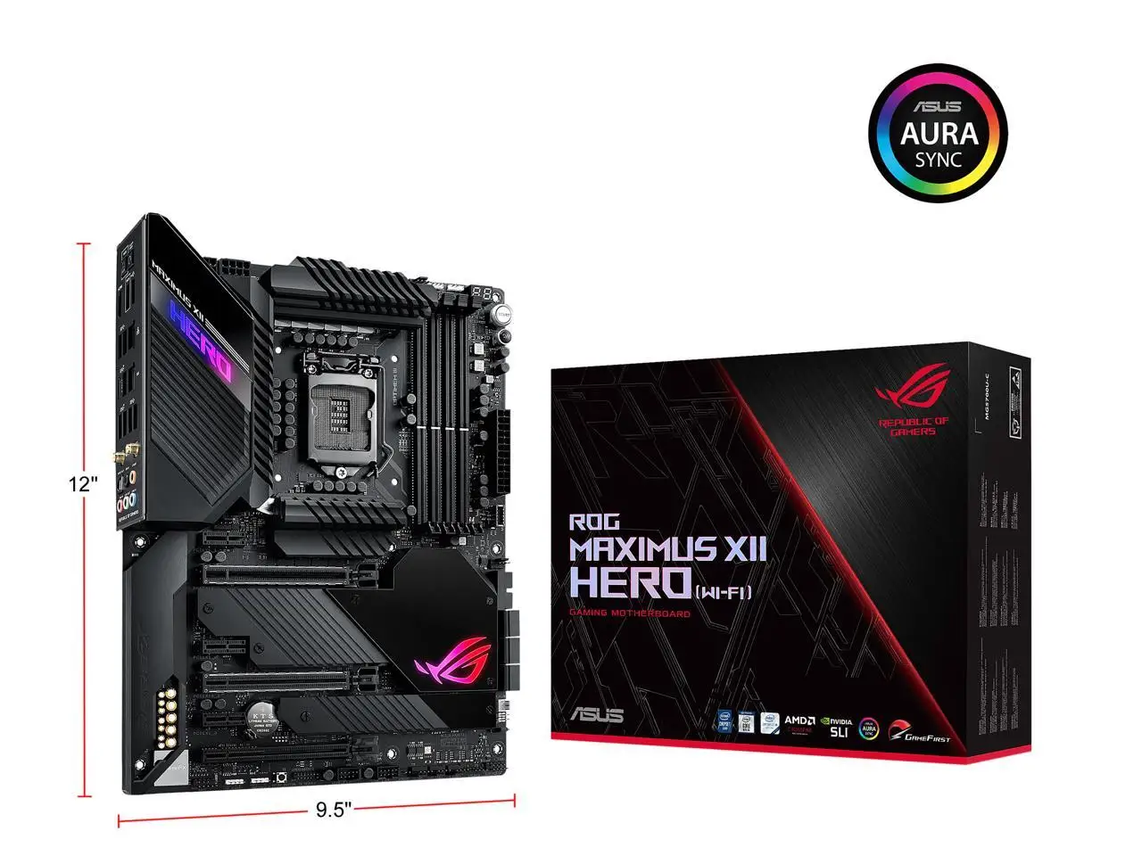 

LGA 1200 Motherboard ASUS ROG MAXIMUS XII HERO WI-FI with Intel Z490 chip 4×DDR4 3×M.2 6×SATA III PCI-E 3.0 Max 128GB Bluetooth