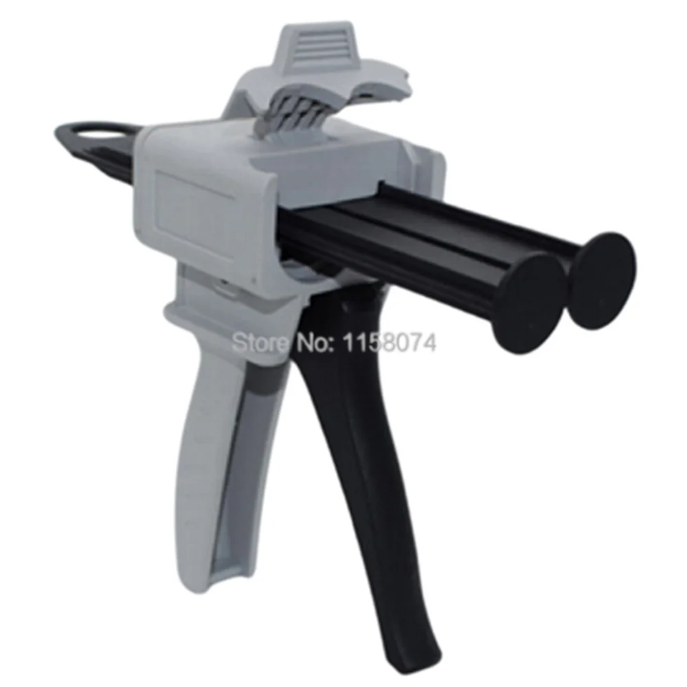 

100ml 1:1 Mix Ratio Plunger Adhesive 2-part Cartridge Dispenser Epoxy Dispensing Caulking Gun Hand Plunger Epoxies Applicator