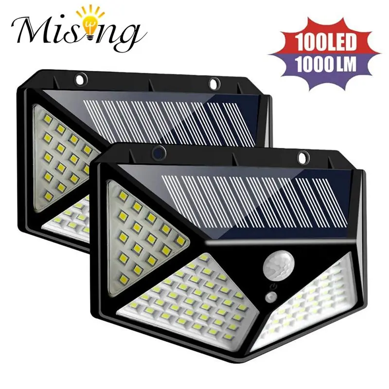 

Настенный светильник Mising на солнечной батарее, 100 светодиодов, 3 режима, 2200 мАч