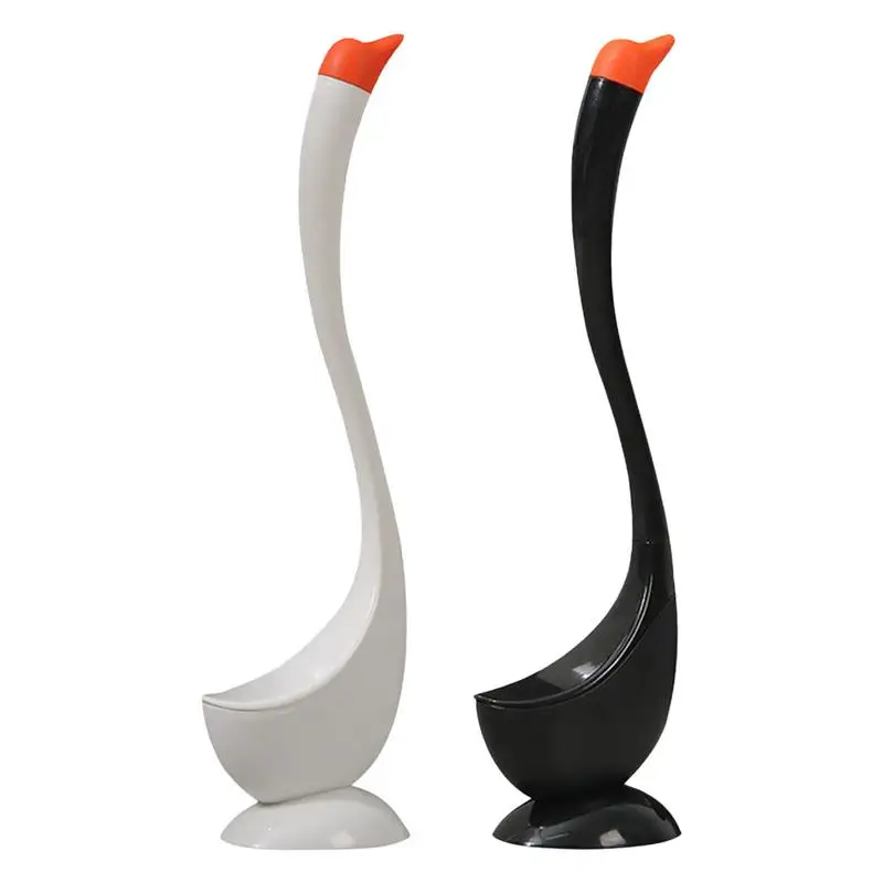 

Toilet brush household swan shape without blind spots with base toilet brush bathroom cleaning bathroom toilet washing artifact