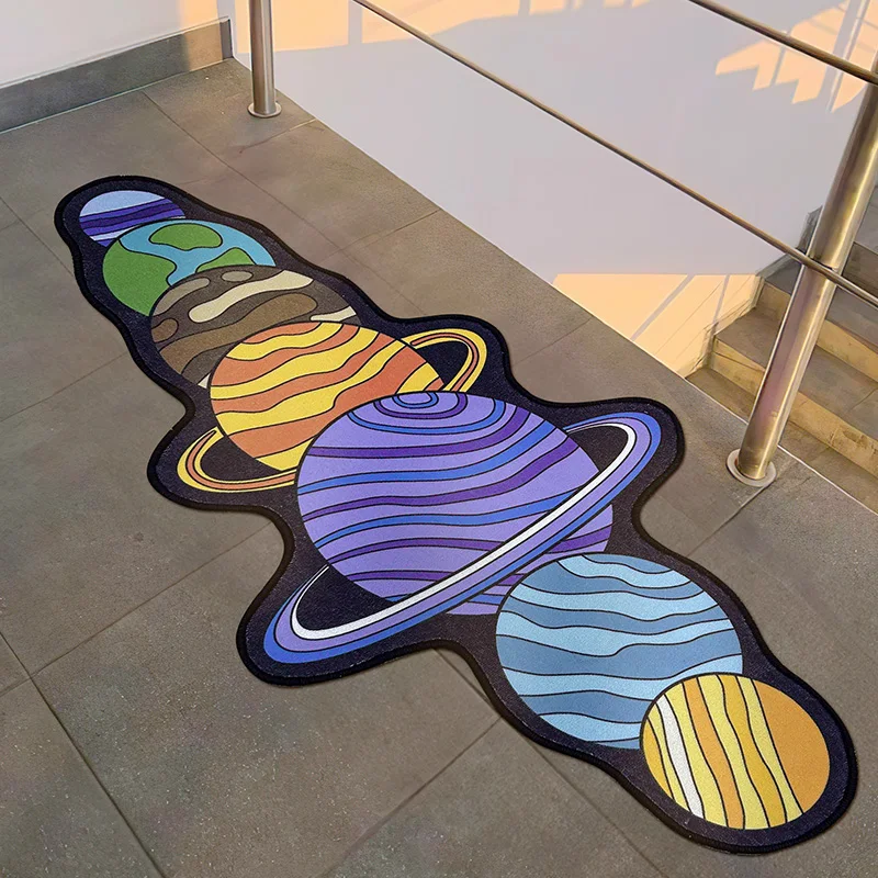 

Planet Carpet Bedroom Creative Fashion Irregular Rug Living Room Decor Kids Area Rugs Planets Cartoon Floor Mat Tapetes Jogar