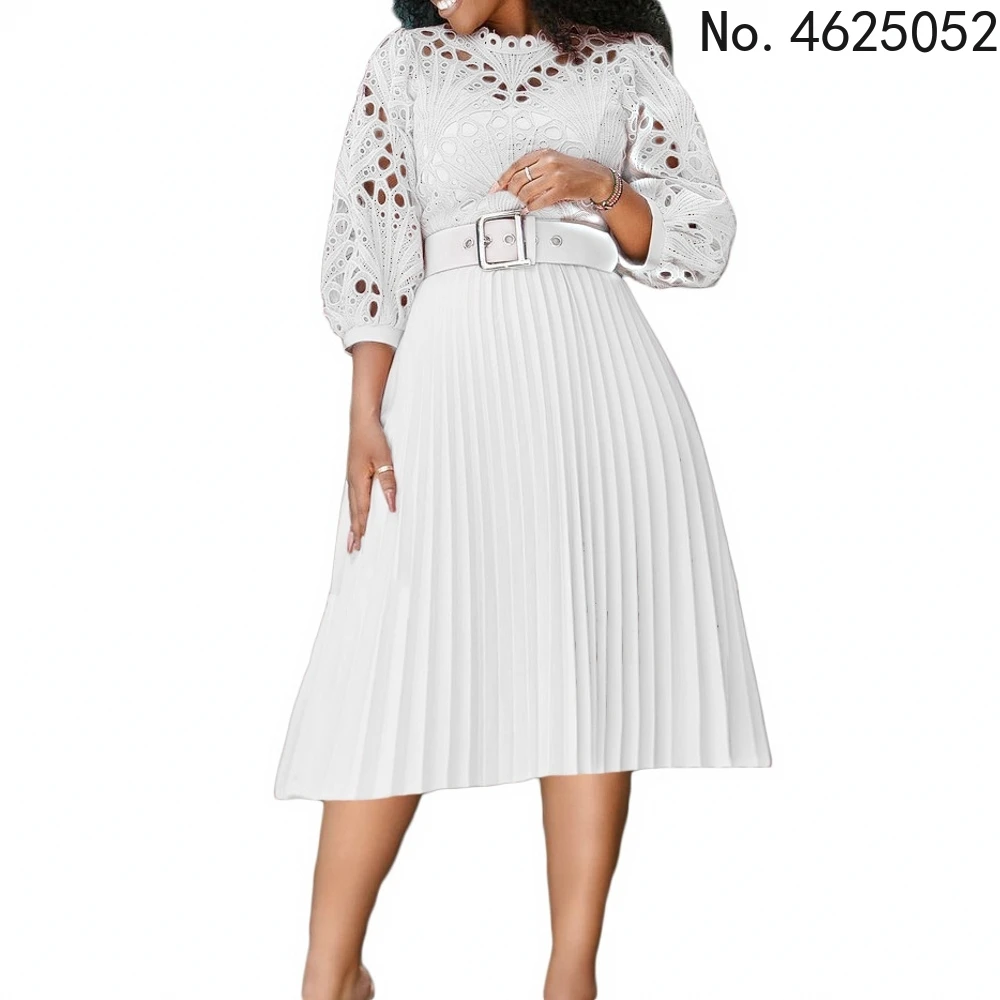 

African Lace Dresses for Women 2022 Dashiki Ankara Summer Fashion Wedding Outfits Gowns dress Party Clothing Pink Robe