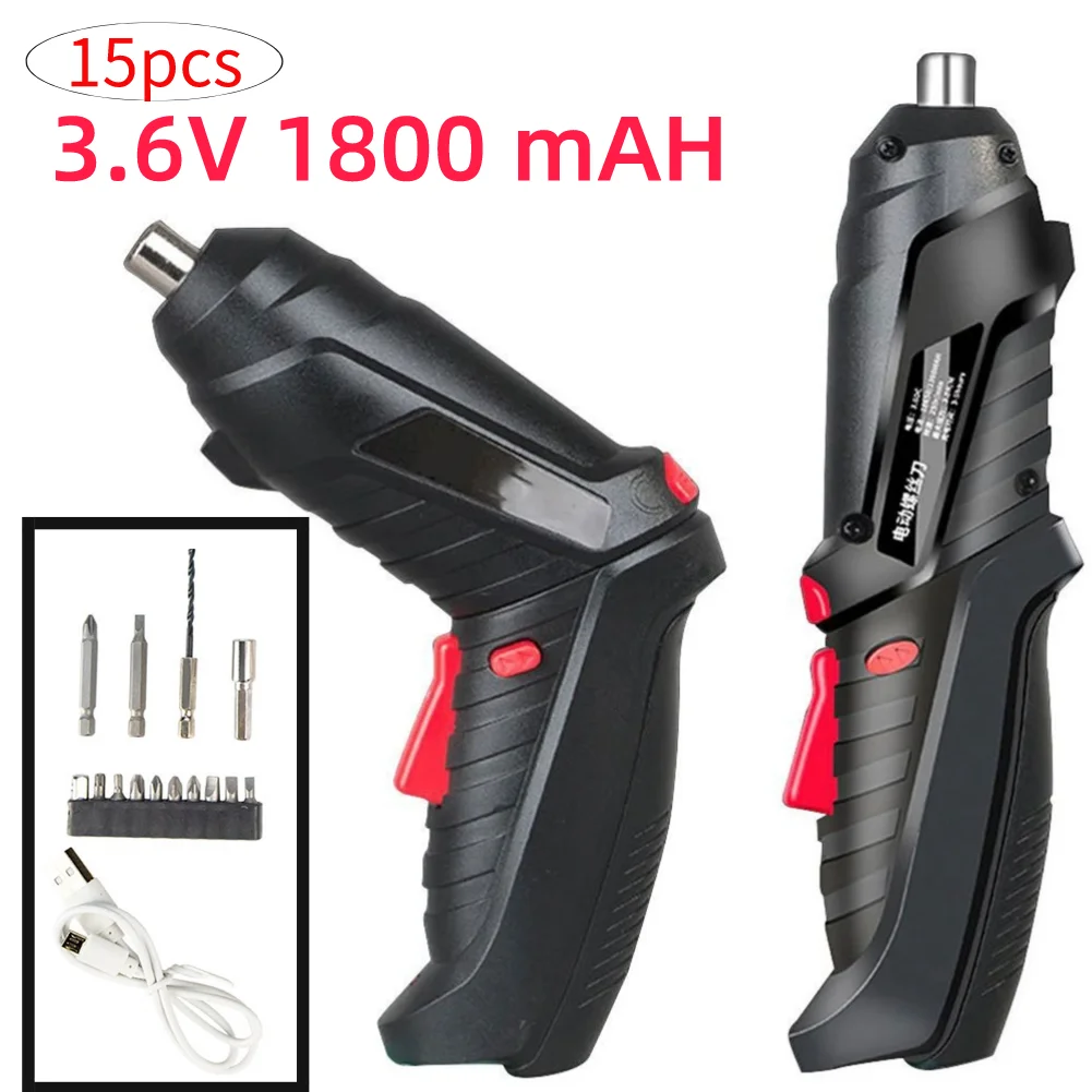 

3.6V Electric Screw Driver Rechargeable Household Electric Drill LED Lighting Electric Power Screwdriver Set Portable Power Tool