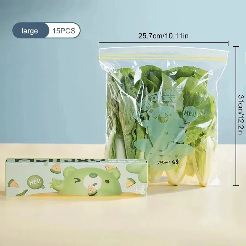 

Герметичные пакеты для хранения продуктов, 15/20/30 шт., PE, розовый/желтый/зеленый