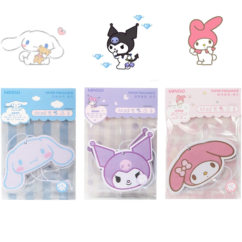 

Sanrios My Melody Kuromi Cinnamoroll Cute Kawaii Anime Cartoon Piece Wardrobe Car Pendant Furniture Supplies Fragrant Flakes