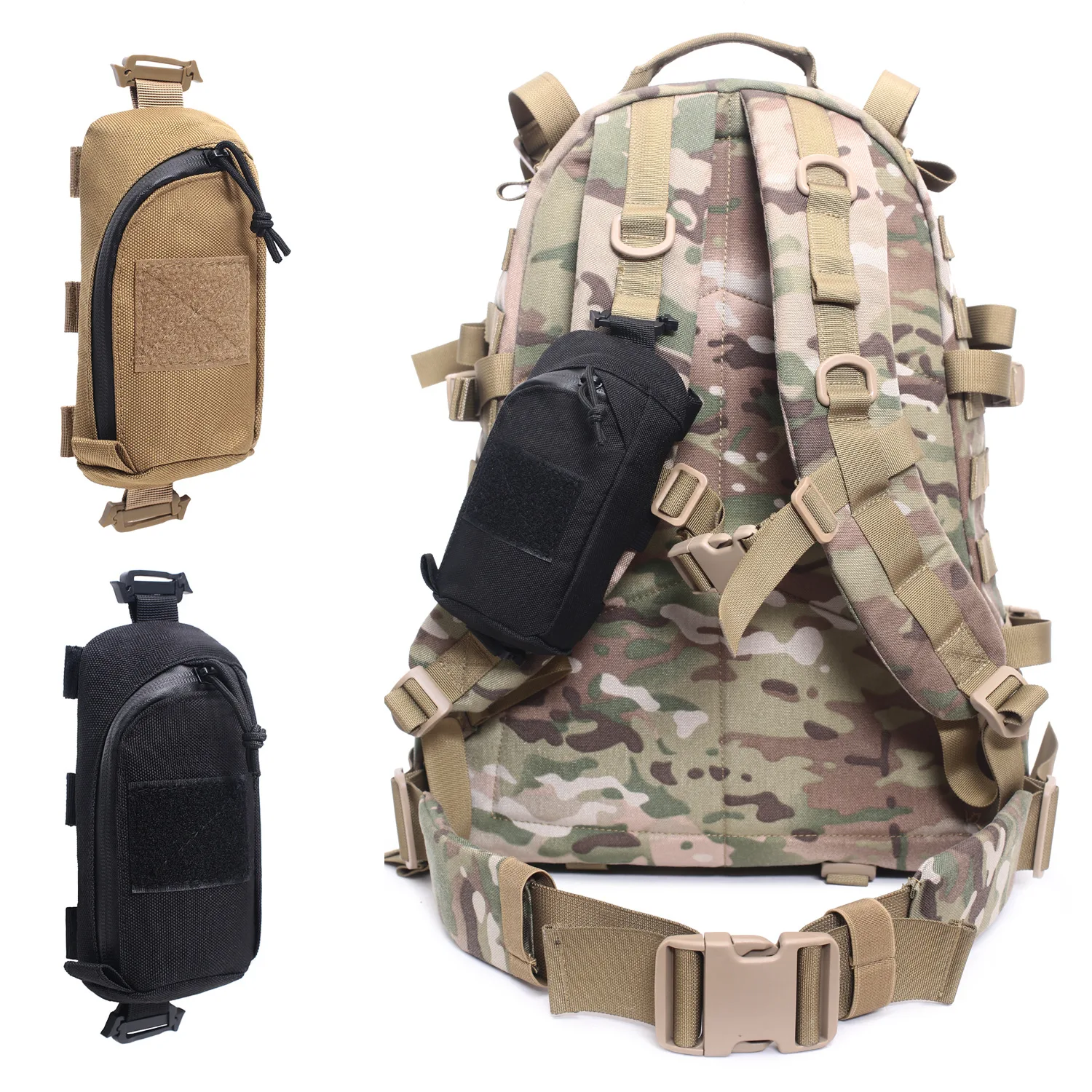 Outdoor Shoulder Strap Bag Backpack Sundries Accessories Pouch 900D Nylon EDC Tactical Molle Medical Bag Travel Shoulder Bag