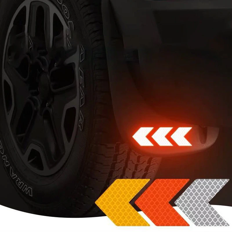 

10PCS Car Arrow Reflective Sticker Motors Electric Motorcycle Body Decoration Modification Scratch Occlusion Warning Sticker