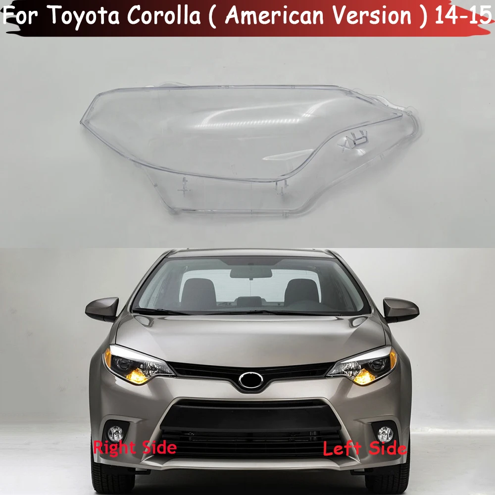 Auto Lamp Case For Toyota Corolla ( American Version ) 2014 2015 Car Headlight Cover Lampshade Lampcover Caps Headlamp Shell