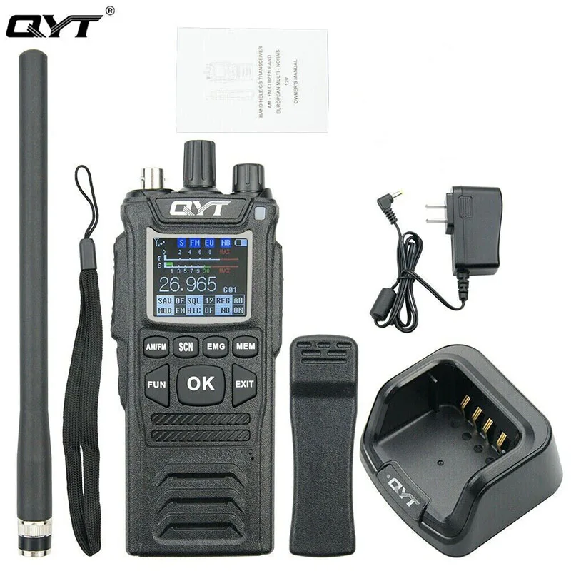 Original QYT 27MHz CB-58 Radio Standard Handheld 40 Channel AM/FM CB Radio (4W Handheld Walkie Talkie) 26.965-27.405MHz