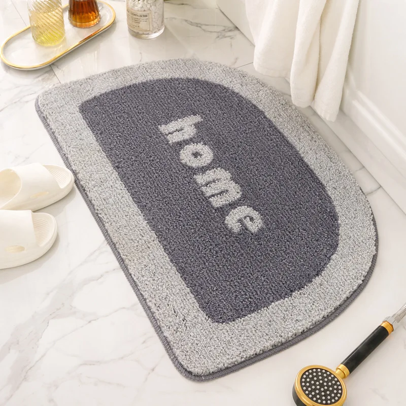 

Bathroom Doormats Japanese Style Half Circle Cartoon Pictures Carpet Home Polyester Rug Machine Washable Absorbent Non-slip Mat