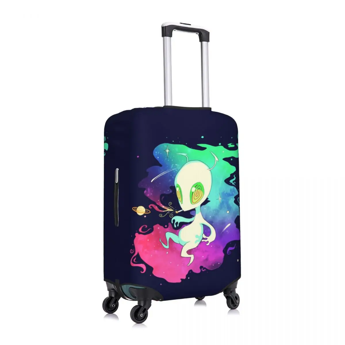 

Alien Smoking Luggage Cover Spandex Suitcase Protector Fits 19-21 Inch