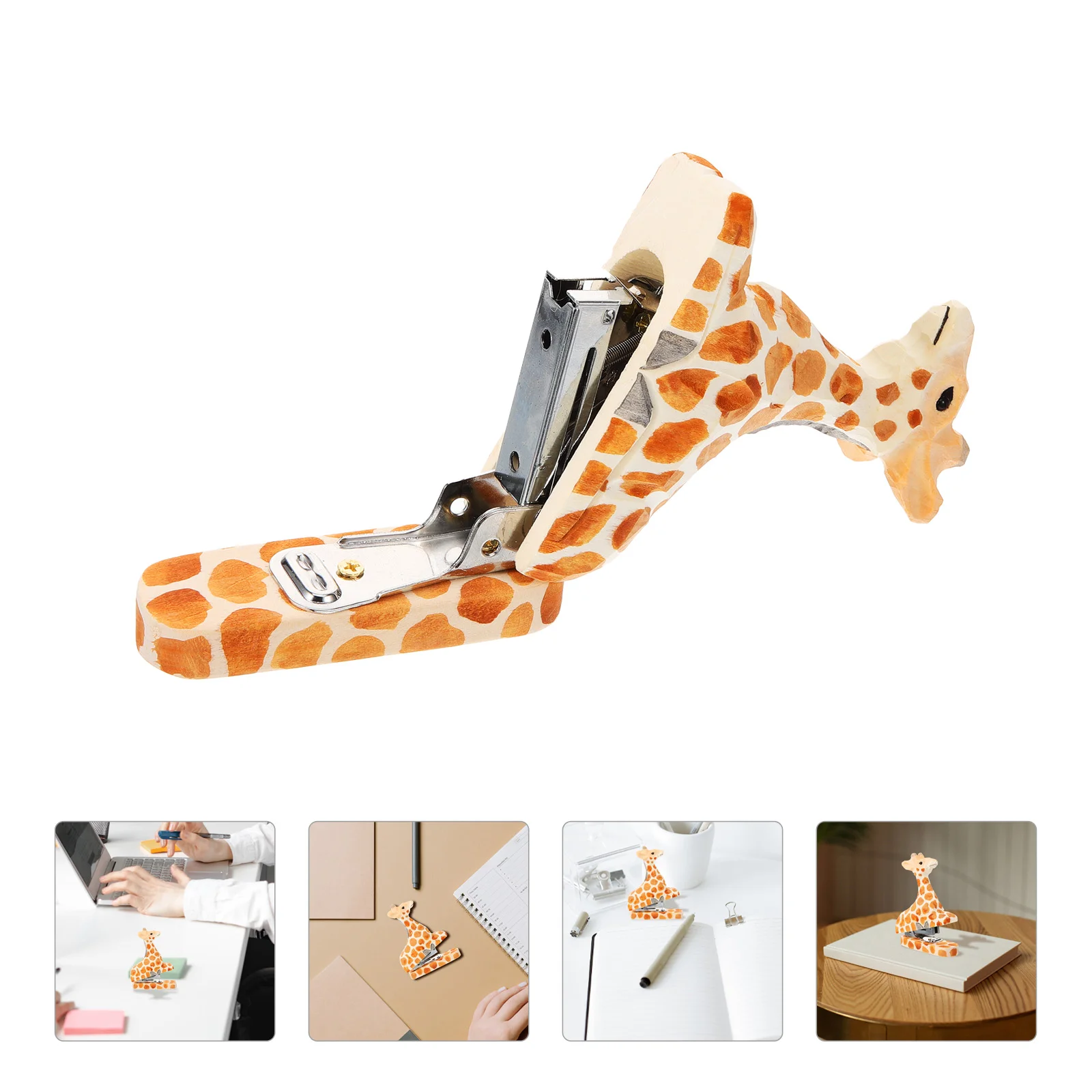 

Wooden Stapler Small Manual The Office Gifts Fun Desk Accessories Metal Handmade Mini Staples Supplies Women