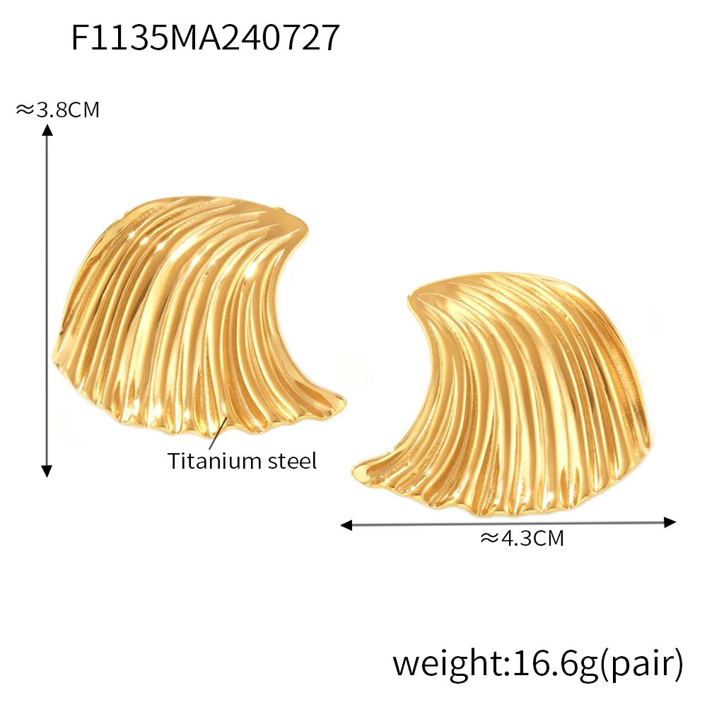 Серьги из нержавеющей стали для женщин волнистые серьги в форме хула