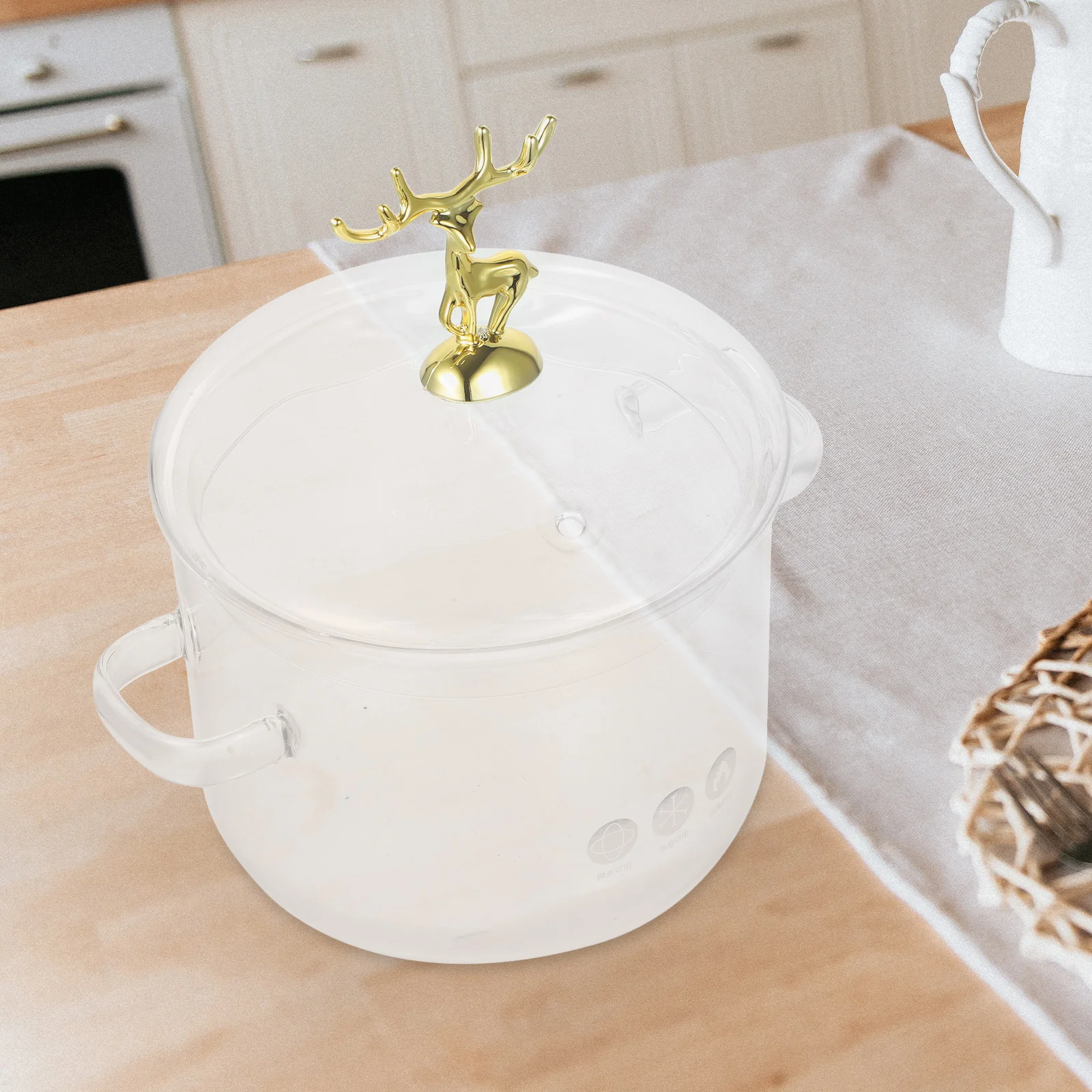 

Soup Pot Food Stew High Borosilicate Heat-resistant Glass Pots Induction Stock Home Kitchenware Saucepan Lid Milk Pasta Noodle