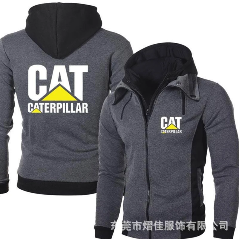 

Новинка 2022, демисезонные мужские мотоциклетные толстовки с логотипом кошки, уличные повседневные мужские куртки, теплые толстовки высоког...