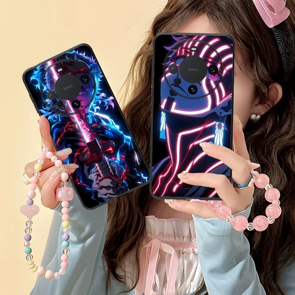 Цветной неоновый чехол для мобильного телефона Demon Slayer Huawei Mate 60 50 40 30 20 10 Pro Plus Lite E 5G