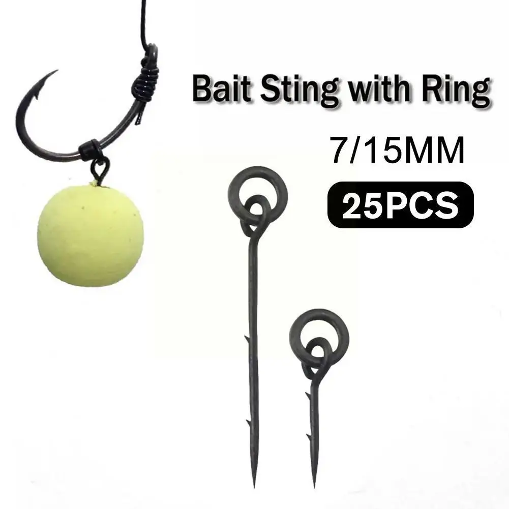 

25pcs Carp Fishing Bait Connector With Annular Rotating Bait Fishing Accessories Spike Metal Screw Carp U5Z1