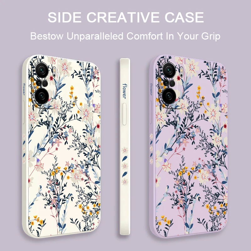 Чехол с цветочным принтом для Xiaomi Redmi K60 K40 K40S K30S K30I K30 Pro Plus ультра силиконовый