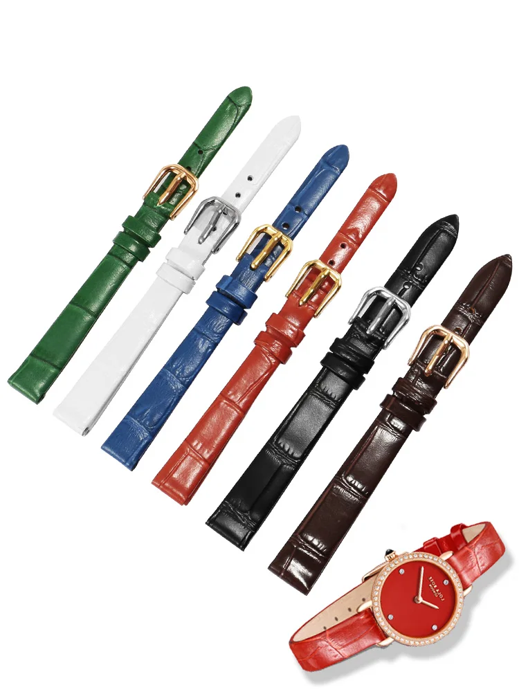 Часы женские с кожаным ремешком 6 8 10 мм зеленые C-k A-r-m-a-n-i Fossil L-o-n-g-i-n-e-s.