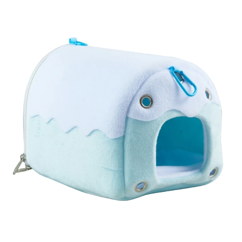 Плюшевый домик для птиц кровать маленьких животных пещера зеленая домашних