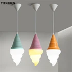 Подвесные светильники для десертов в виде конусов для мороженого, креативная прикроватная Подвесная лампа для детской комнаты, подвесное освещение