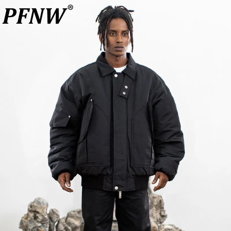 

PFNW американские стильные мужские мягкие куртки в стиле сафари мужские пальто на молнии парка технологичная Одежда Топы 2023 осенние стильные новые 28W2110
