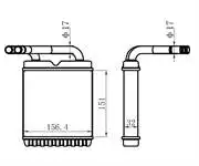 

KMI002032 for heater radiator L300 151-(× × 32)