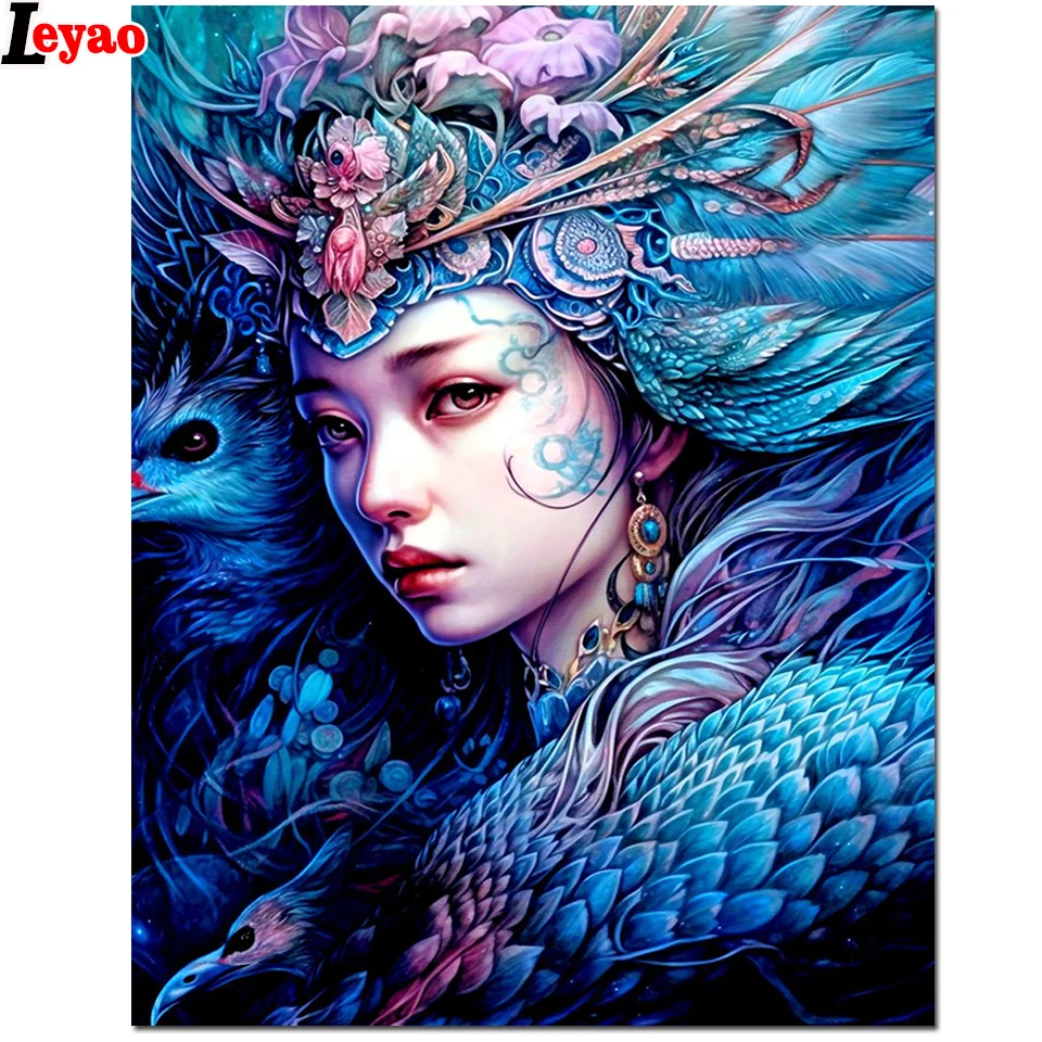

Fantasy Woman Diamond Painting New 2023 Full Drill Embroidery Rhinestone of Picture Mosaic Cross Stitch HomeDecor Phoenix Fairy