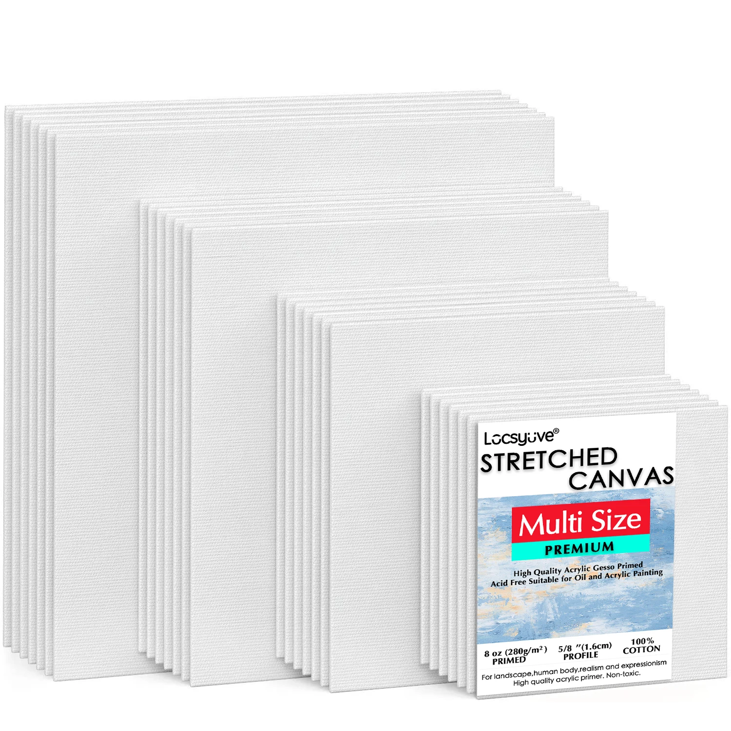 

Canvas Boards for Painting, Pack of 4, Square Canvas Panels, 100% Cotton, Art Supplies for Acrylic Pouring and Oil Painting