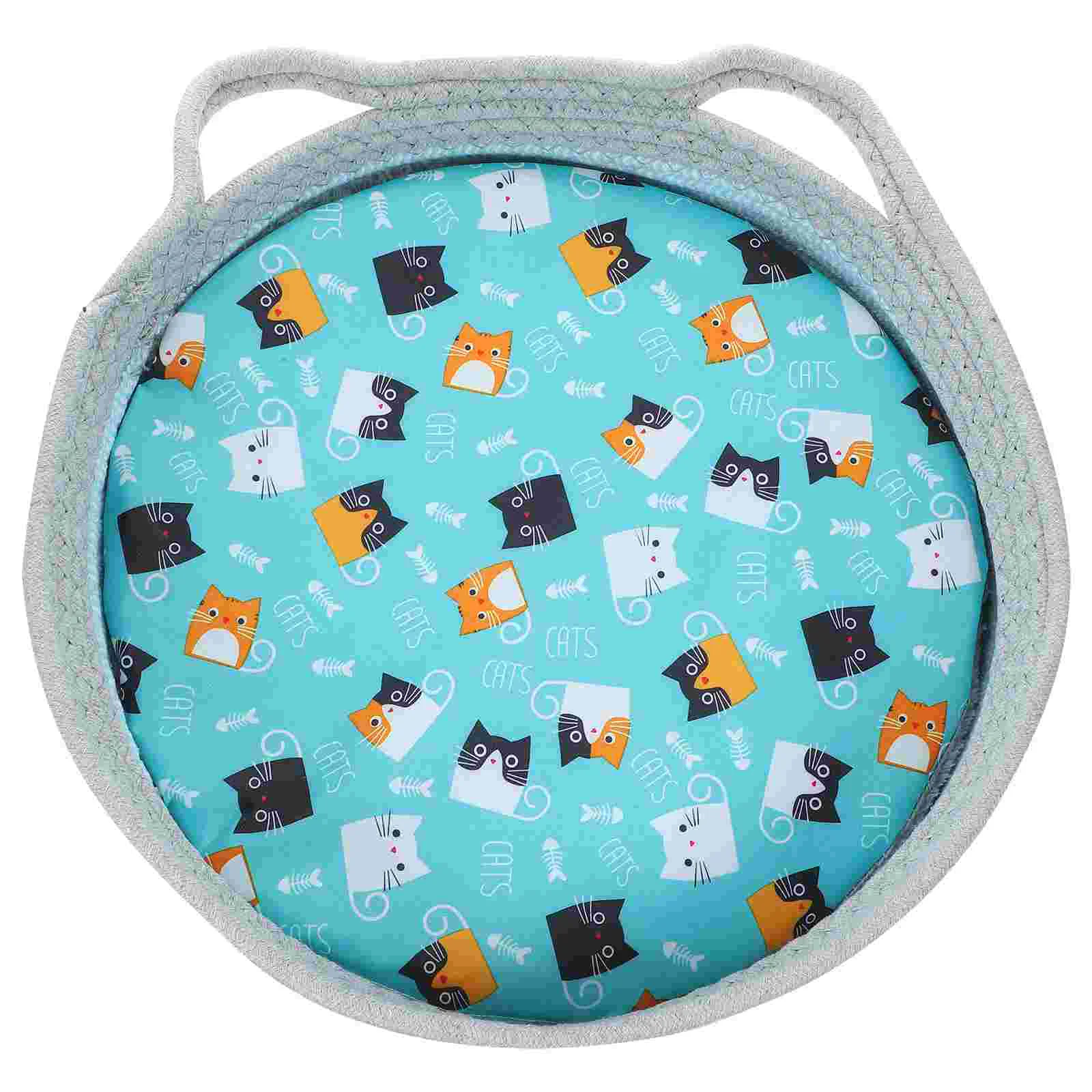 

Cat Bed Summer Cotton Rope Sleeping Breathable Straw Woven Nest Cloth House