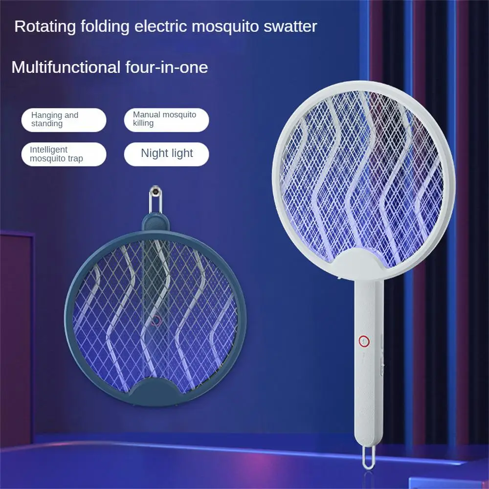 

Foldable Electric Mosquito Swatter 2 In 1 Mosquito Killer Lamp UV Light Bug Zapper Trap Flies Insect USB Rechargeable FlySwatter