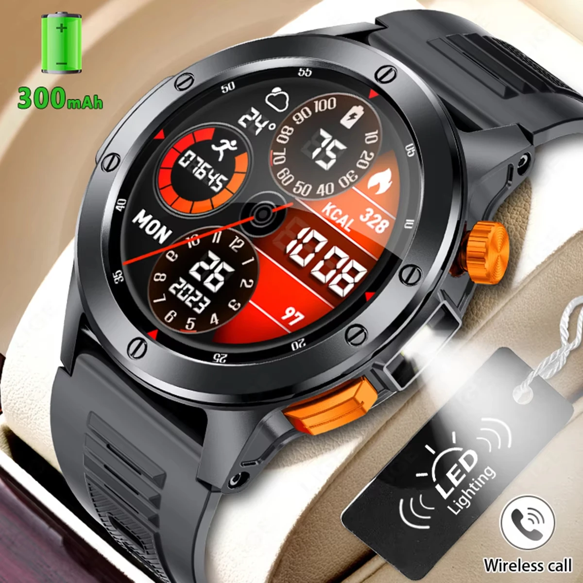 LIGE 2024 новые умные часы для мужчин Bluetooth-вызов HD-экран спортивные