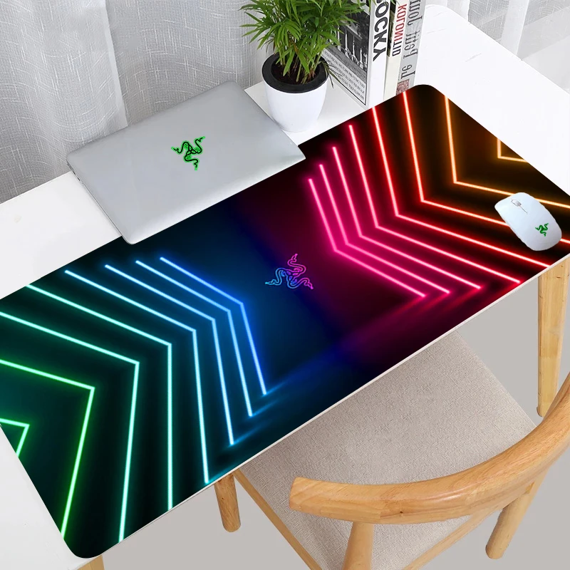 RAZER Goliathus Red blue lines Custom Large Gaming Mouse Pad Keyboard Rubber Pad Desk Mat Anime Mouse Mat Gamer Mousepad for LOL