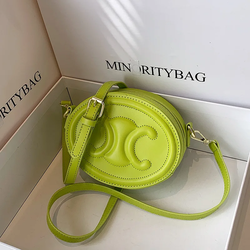 

2022 New Arc De Triomphe Bag Pig Nose Mooncake Packaging Bag Retro round Pie Bag Mini Small round Bag Shoulder Messenger Bag