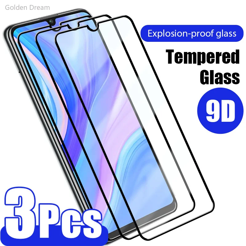 

3PCS Full Cover Protective Glass for Huawei P30 Lite P20 P40 Pro Screen Protector Film for Huawei P Smart 2019 2021 Z Glass