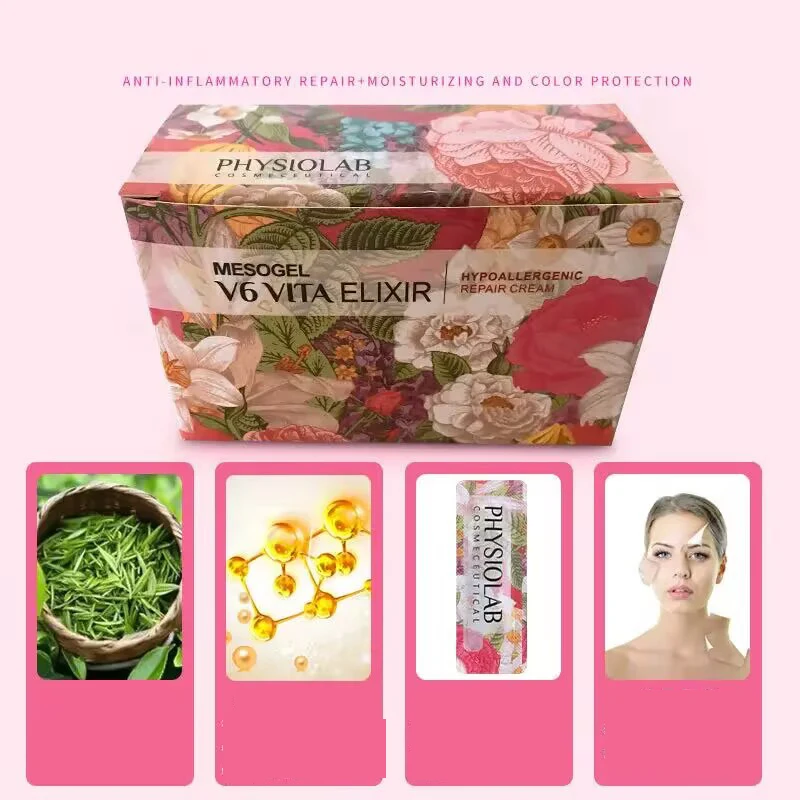Фото 50/100 упаковок BB-крем Glow Beauty Repair Cream Physiolab Mesogel V6 Витамин С Цветок Dr Pen Мезотерапия Регенерирующий ремонтный гель №1