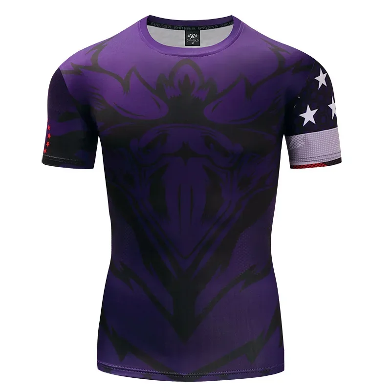 Мужская рубашка с рукавами спортивная 3D для мальчиков супергерой Капитан