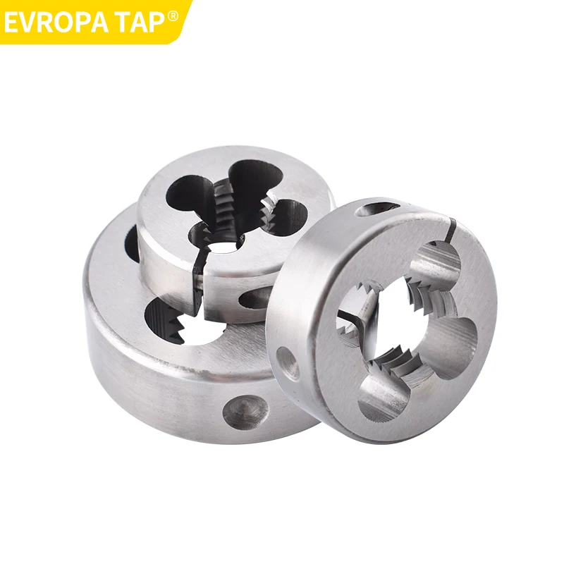 Фото EVROPA TAP HSSE AR-D Круглая матрица UNF 6-40 8-36 10-32 12-28 1/4, винт с тонкой резьбой, резьбовая матрица для нарезания наружной резьбы №4