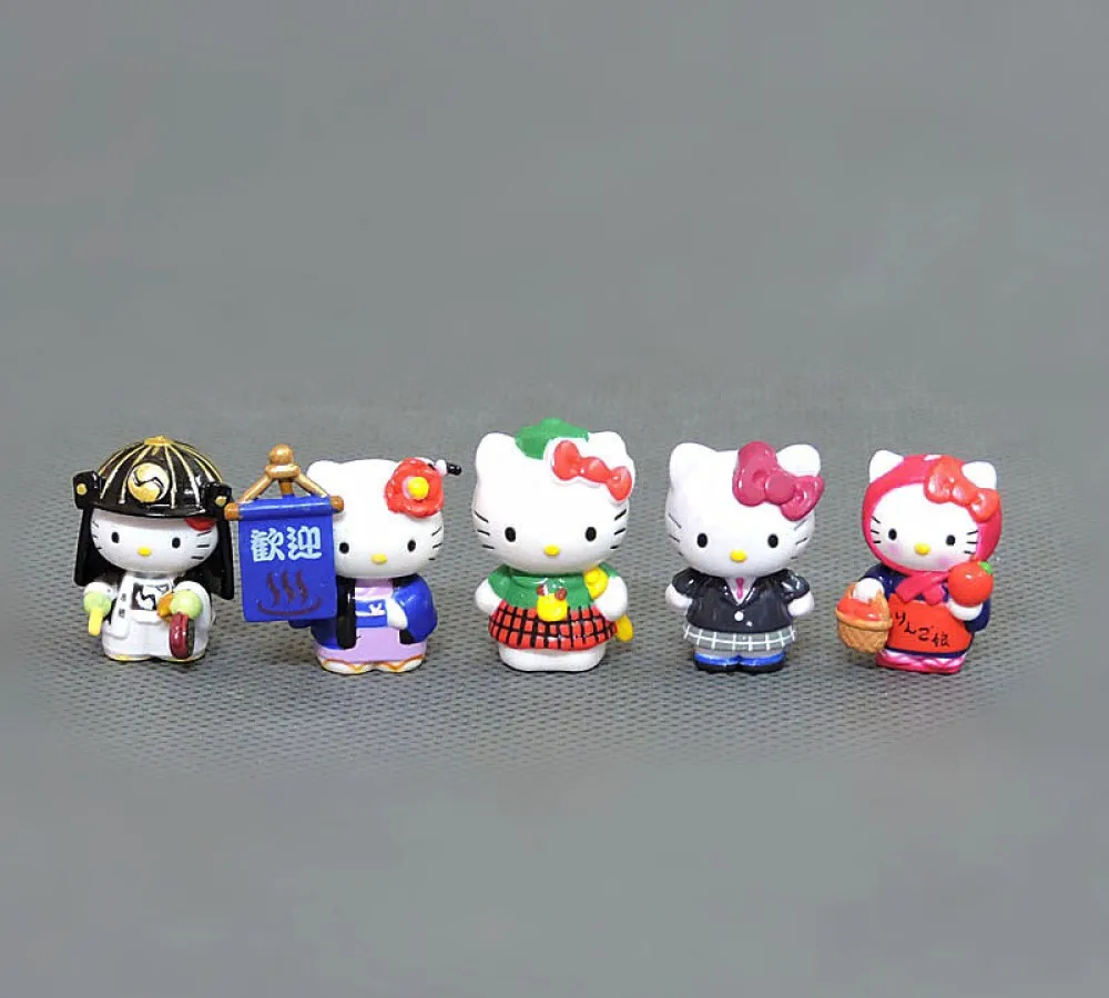 No Repeats 15-25 pcs Miniature Hello Kitty Dolls Figures for Family Kids Christmas Gift Playing Toys Mixed Seasons - купить по
