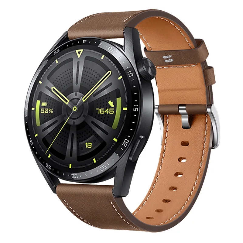 20/22mm Watchband for Huawei Watch GT 3 Pro Leather Strap Sport Smart Wristband Bracelet Replacement Accessories for GT 3 Pro