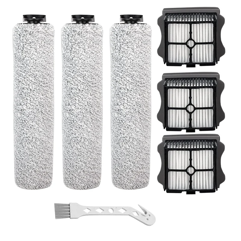 

7 Pcs Replacement Roller Brush And Filter Kit Compatible For Tineco Floor One S3 And Ifloor 3 Cordless Wet Dry Vacuum