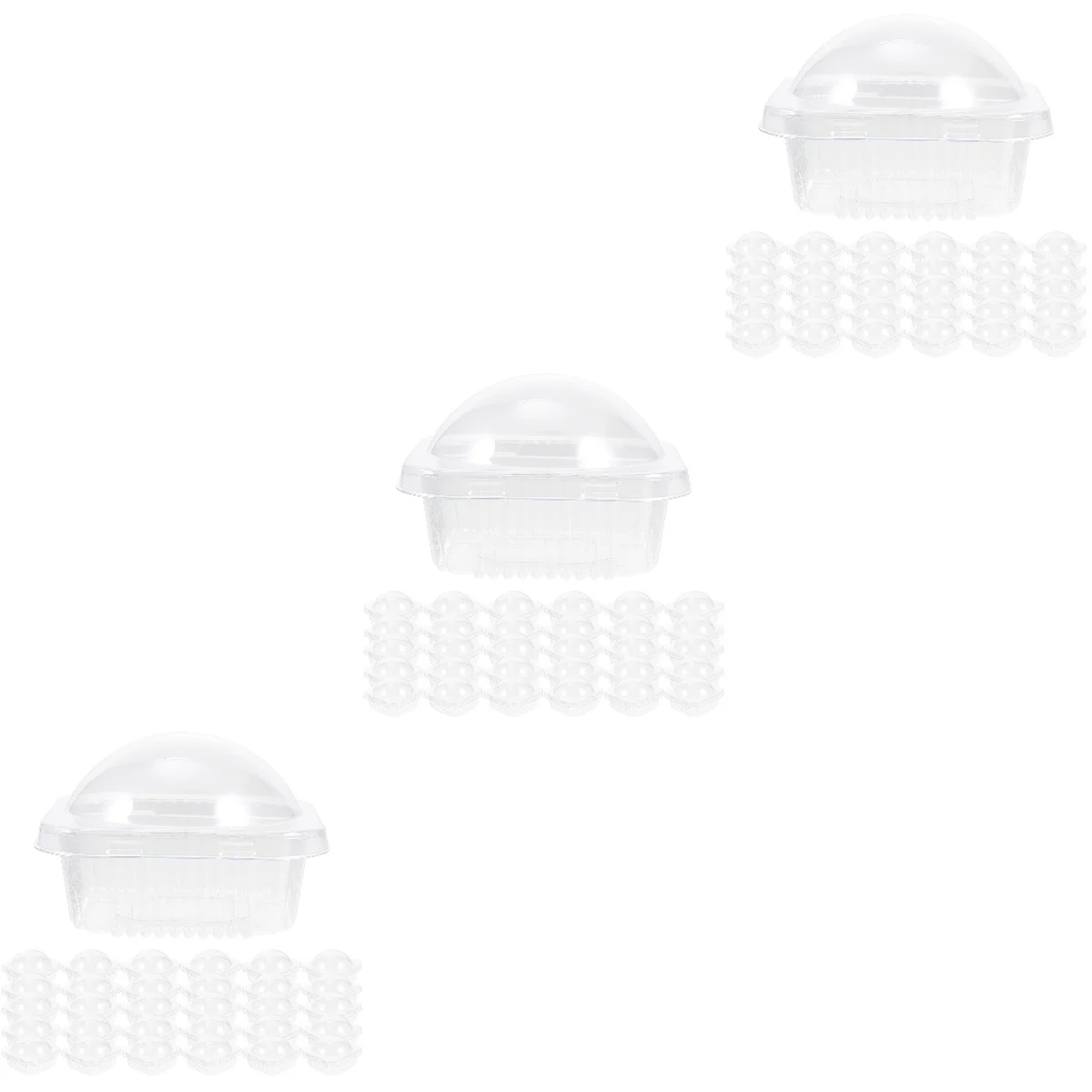 

150 Cupcake Clear Single Container Boxes Wedding Birthday Boxes Supplies