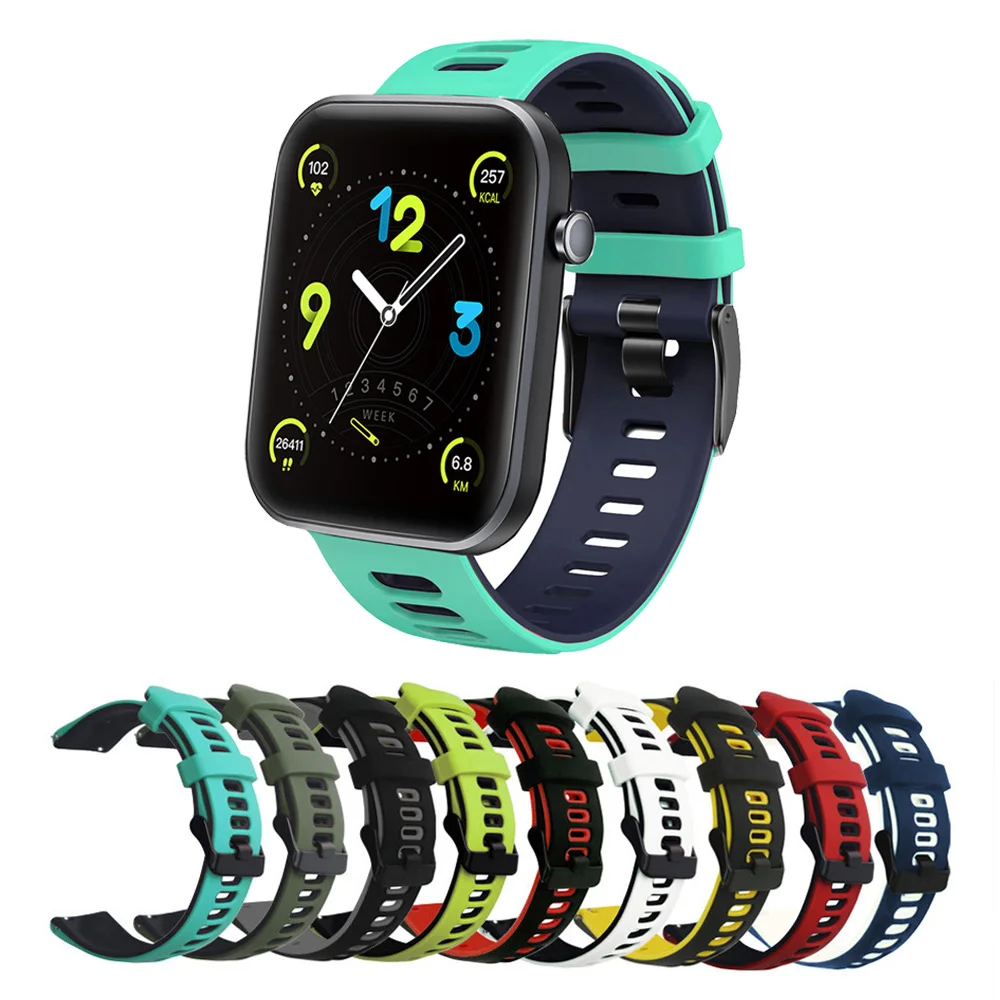 

20mm 22mm Silicone Strap For COLMI P15/SKY 8 SmartWatch Quick Release Bracelet For Colmi P8/P8 Plus GT/P28 Plus/V23 Pro/P12 Band