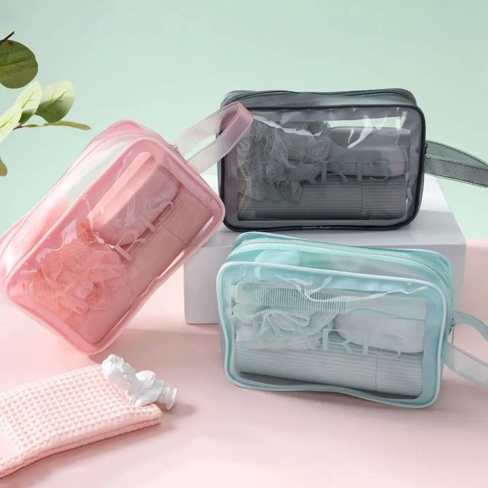 

Square Bag PVC Zipper Bag Travel Organizer Makeup Bags Cosmetic Cases Storage Toiletry Bag Transparent Cosmetic Bag