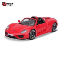 bburago 124 scale porsche 918 spyder alloy racing car alloy luxury vehicle diecast cars model toy collection gift