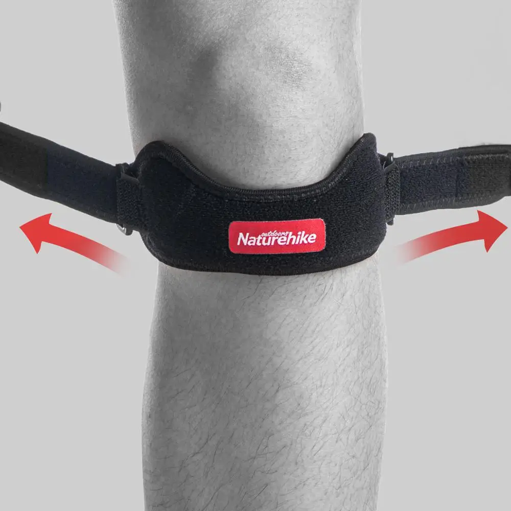 Naturehike Kneecap Band Adjustable Silica Gel Knee Tendon Strap Protector Pressurized Elastic Running Sports Gym Support - Наколенник Naturehike с регулируемым капюшоном, защита коленного сухожилия с силиконовым ремнем, эластичная поддержка при беге, спор