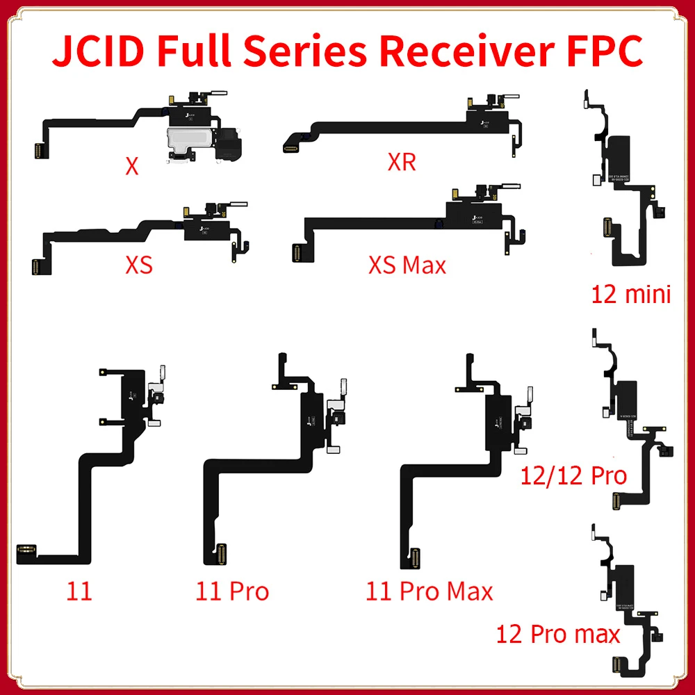 

JCID V1S Receiver Module Plate JC Receiver Cable FPC For iPhone X XS MAX XR 11 12PRO MAX Face ID True Tone Original Color Repair